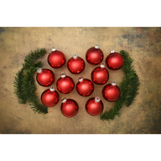 Whitehurst 12ct. 2.75" Shiny Glass Ball Ornaments